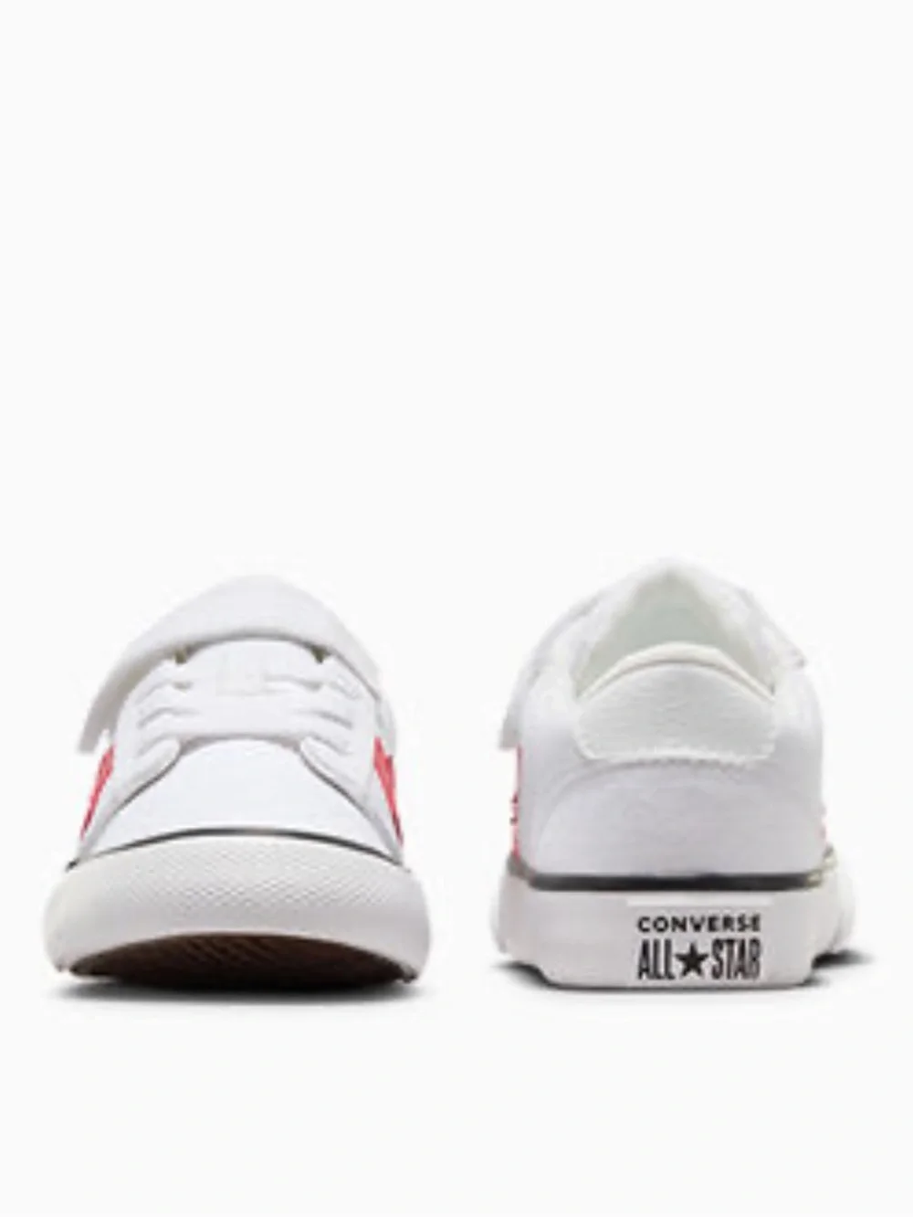 NWT Converse Belmont Kids Low Top Sneakers in White and Red Sz 10